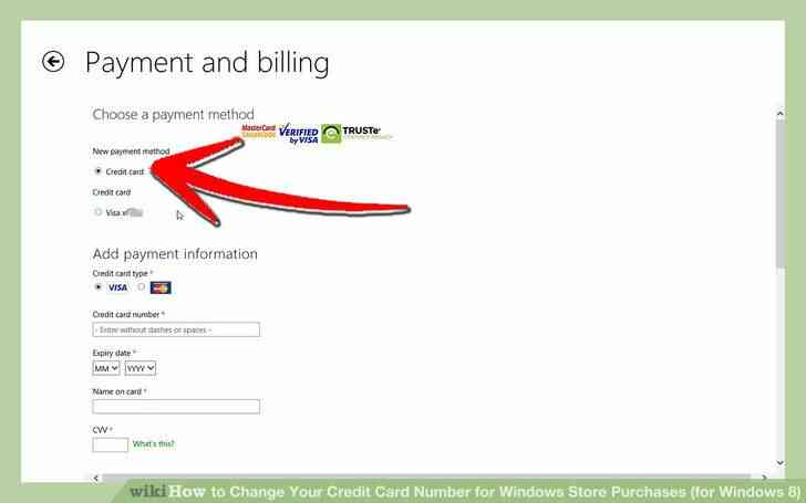 Imagen titulada Cambiar Su Número de Tarjeta de Crédito para las Compras de la Tienda de Windows (Windows 8) Paso 5