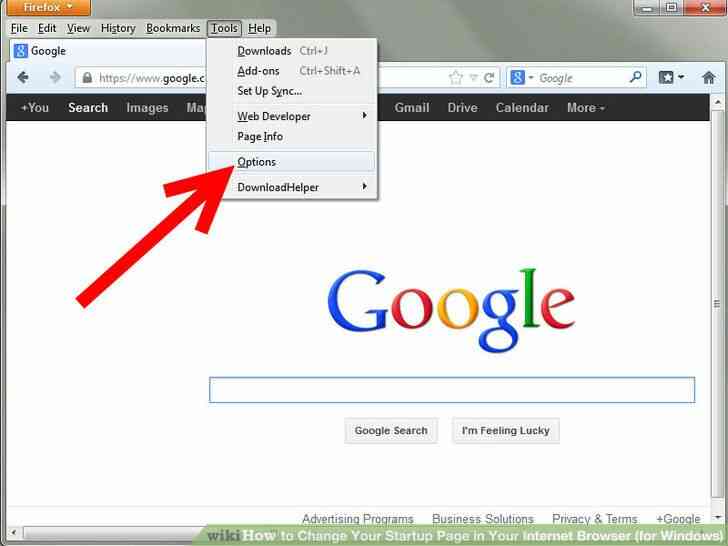 Imagen titulada Cambio de Google Chrome, Firefox la Página de Inicio de PC Paso 13
