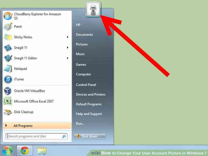 Imagen titulada Cambiar Su Imagen de Cuenta de Usuario en Windows 7 Paso 5