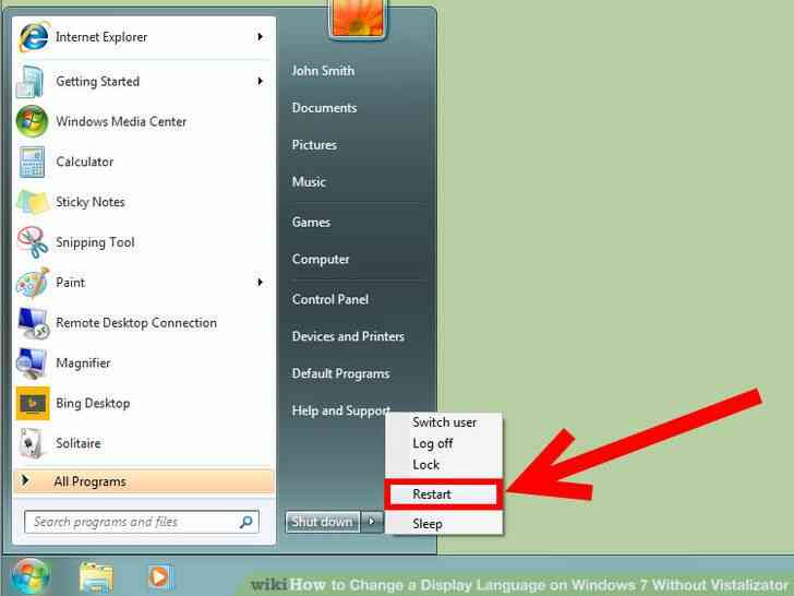 Imagen titulada Cambiar de un Idioma de Pantalla en Windows 7 Sin Vistalizator Paso 8