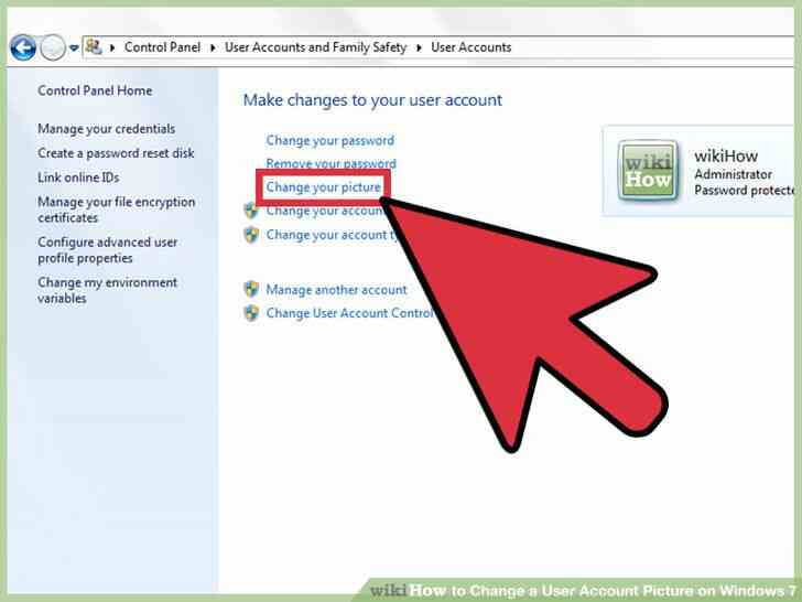Imagen titulada Cambiar una Imagen de Cuenta de Usuario en Windows 7 Paso 3