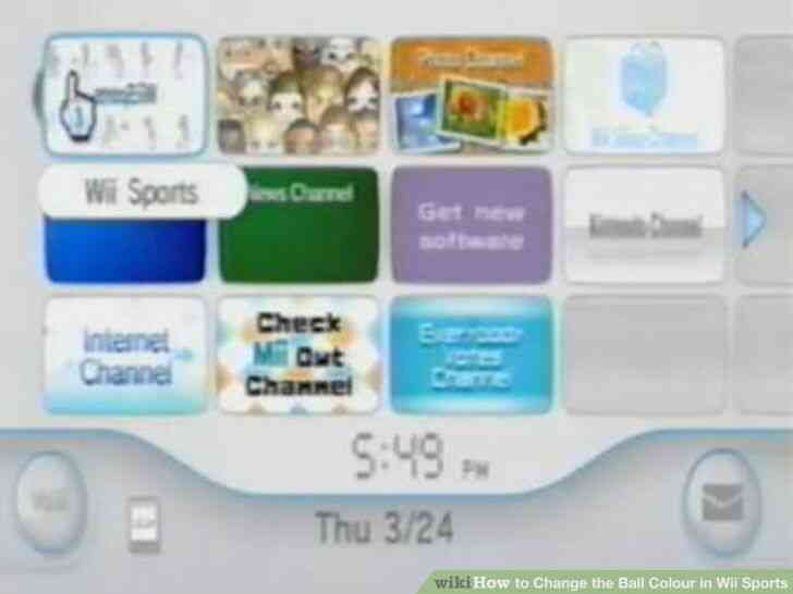 Imagen titulada Cambiar la Bola de Color en Wii Sports Paso 1