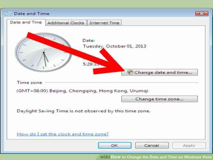 Imagen titulada Cambiar la Fecha y la Hora en Windows Vista Paso 2