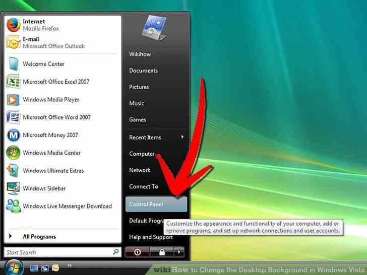 Imagen titulada Cambiar el Fondo del Escritorio en Windows Vista Paso 1