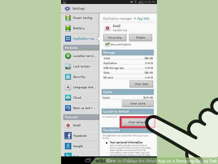 Imagen titulada Cambiar la Aplicación de Correo electrónico en un Samsung Galaxy Tab Paso 9