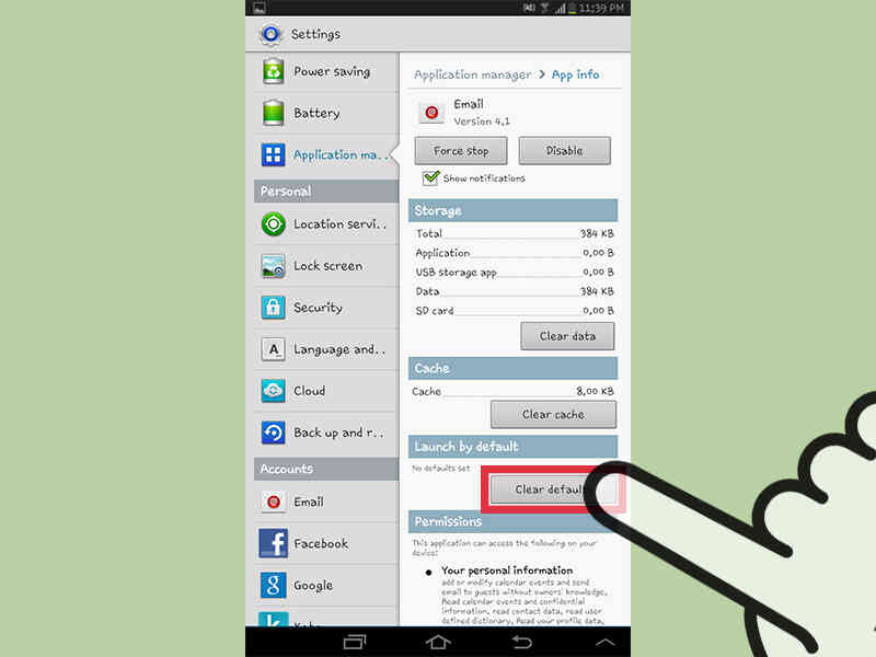 Cómo Cambiar la Aplicación de Correo electrónico en un Samsung Galaxy Tab
