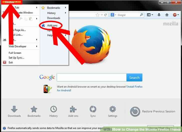 Imagen titulada Cambiar el Mozilla Firefox Tema Paso 2