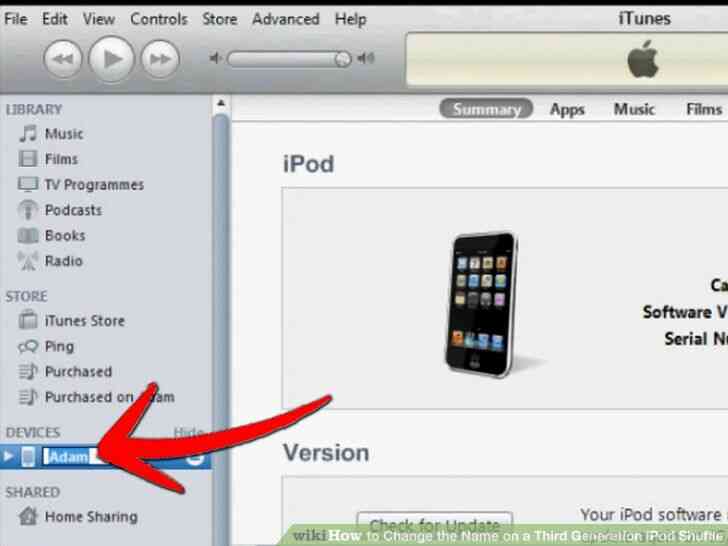 Imagen titulada Cambiar el Nombre de una Tercera Generación de iPod Shuffle Paso 2