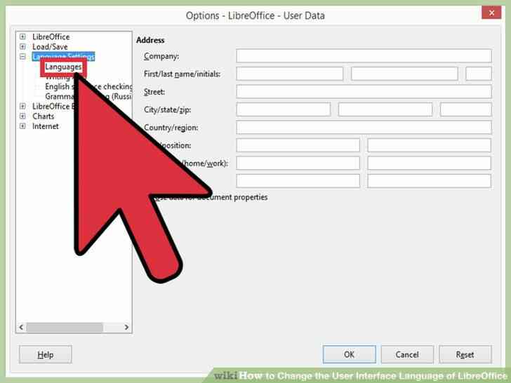 Imagen titulada Cambiar el Idioma de Interfaz de Usuario de LibreOffice Paso 6
