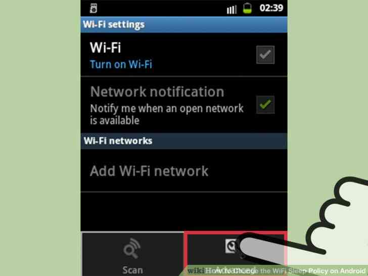 Imagen titulada Cambiar el WiFi Sueño Política en Android Paso 4