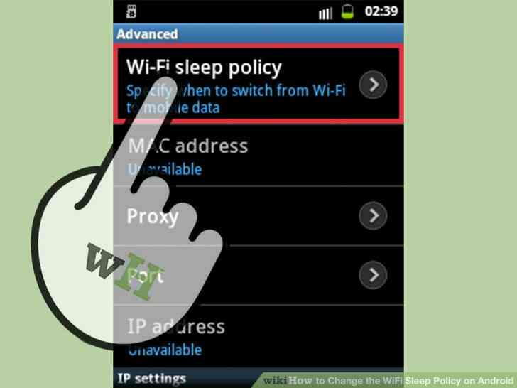 Imagen titulada Cambiar el WiFi Sueño Política en Android Paso 5