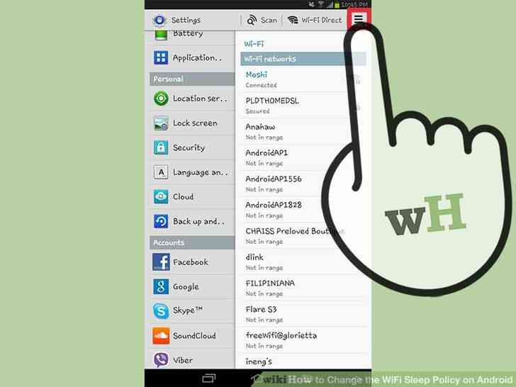 Imagen titulada Cambiar el WiFi Sueño Política en Android Paso 10