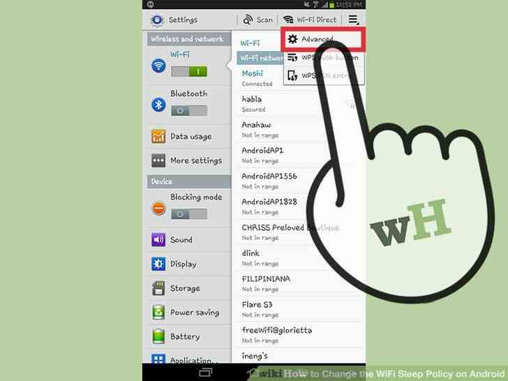 Imagen titulada Cambiar el WiFi Sueño Política en Android Paso 11
