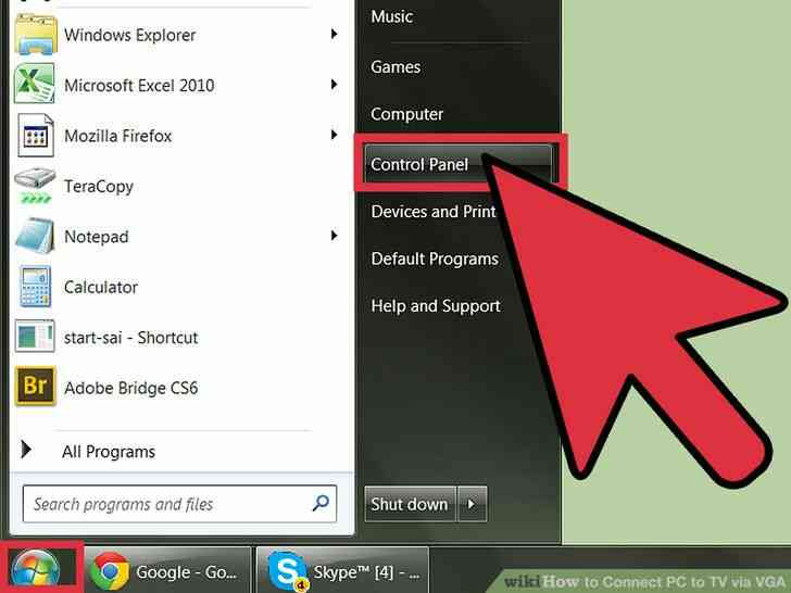 Imagen titulada Conectar el PC a la TV a través de VGA Paso 3