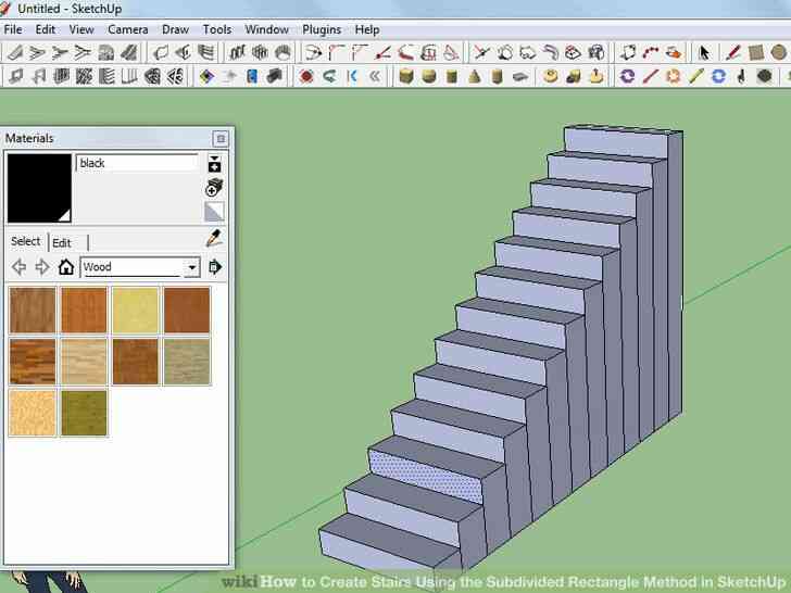 Imagen titulada Crear Escaleras Utilizando el Método del Rectángulo Subdividido en SketchUp Paso 6