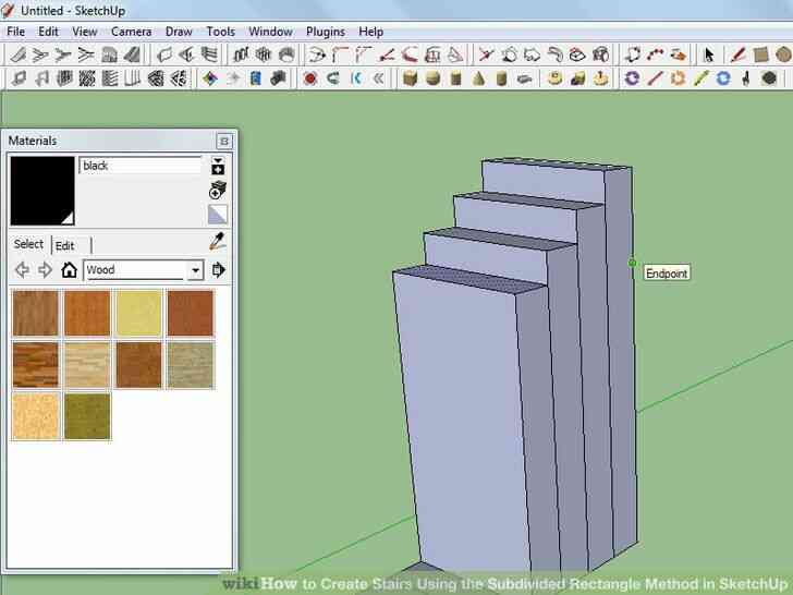 Imagen titulada Crear Escaleras Utilizando el Método del Rectángulo Subdividido en SketchUp Paso 5