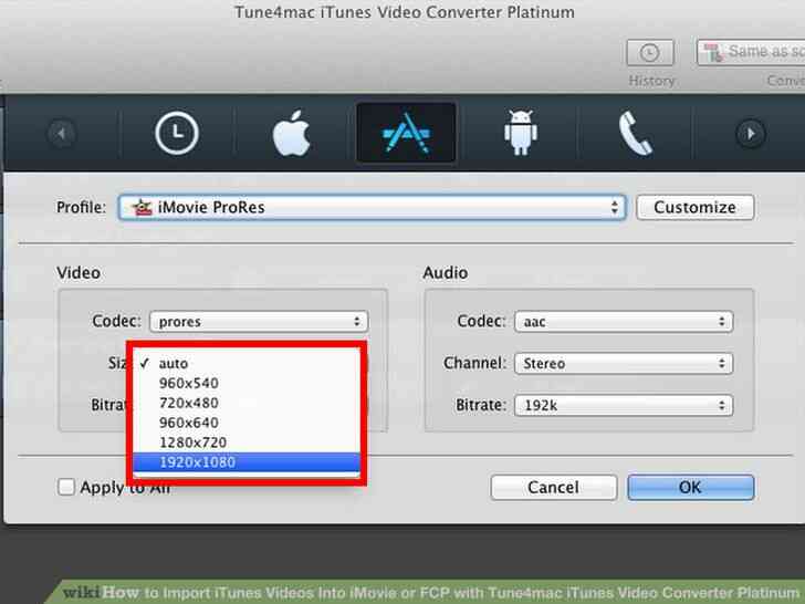 tune4mac itunes video converter platinum