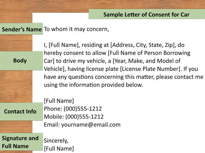 Cómo Escribir Una Carta De Consentimiento 8444