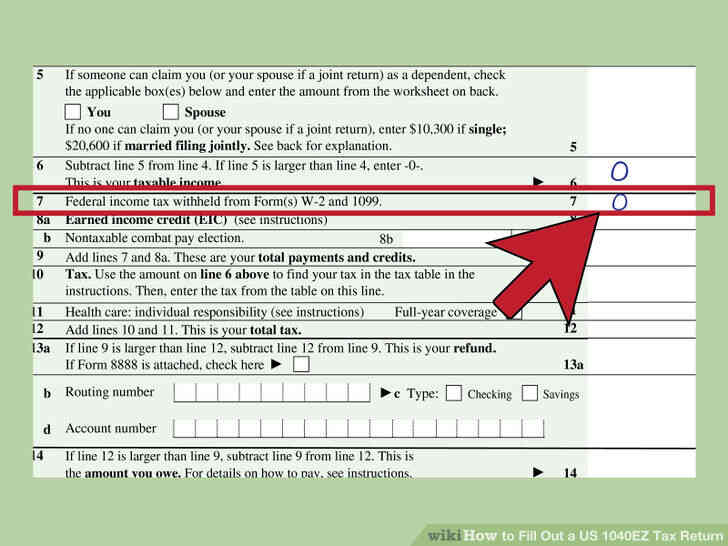 Cómo Llenar un US 1040EZ de la declaración de Impuestos