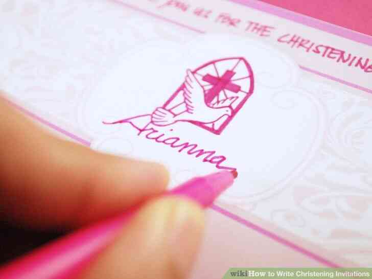 Imagen titulada Escribir Invitaciones de Bautizo Paso 6