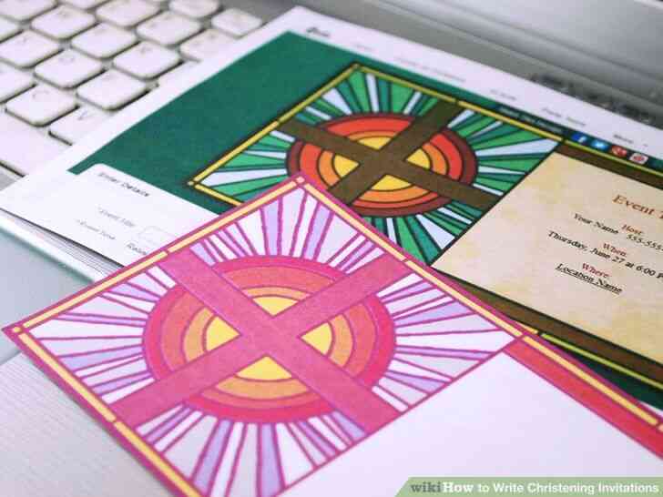 Imagen titulada Escribir Invitaciones de Bautizo Paso 12