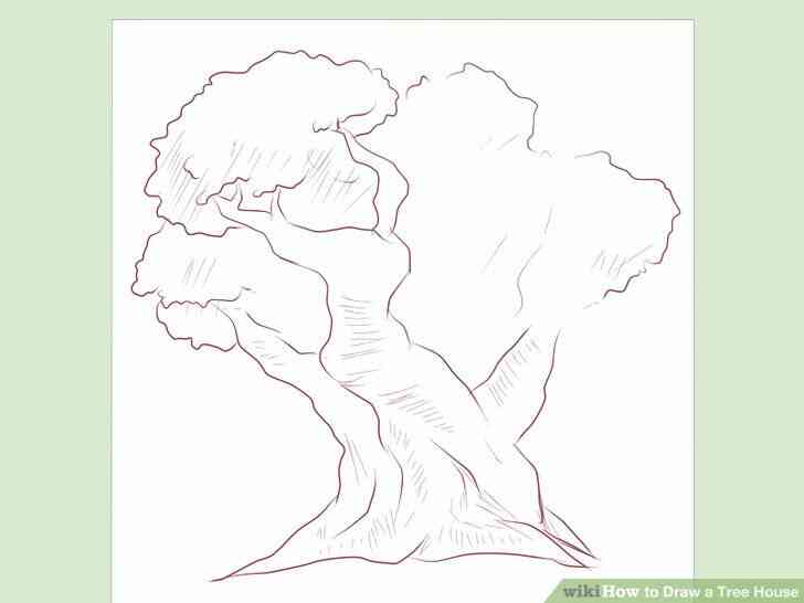 Imagen titulada Dibujar una Casa en un Árbol Paso 2
