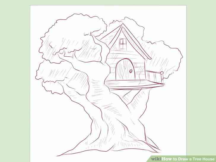 Imagen titulada Dibujar una Casa en un Árbol Paso 3
