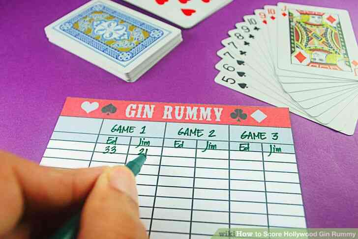 Download La forma de Puntuación de Hollywood Gin Rummy