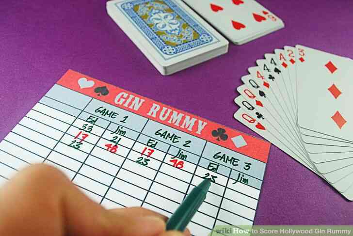 Download La forma de Puntuación de Hollywood Gin Rummy