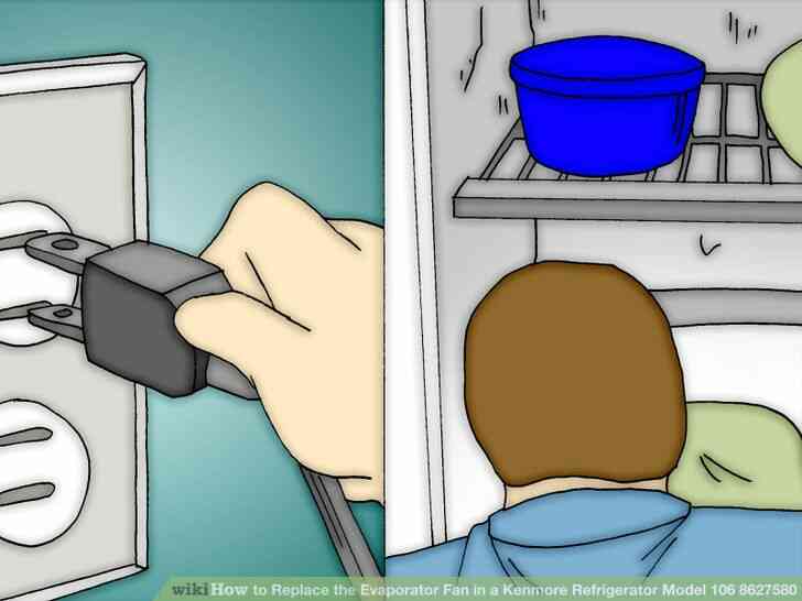 Imagen titulada Reemplazar el Ventilador del Evaporador en un Refrigerador Kenmore Modelo 106 8627580 Paso 1