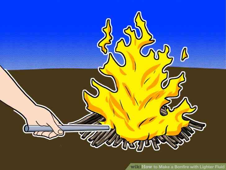 Cómo Hacer una Hoguera con Líquido de Encendedor